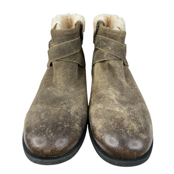 UGG Women’s Benson Brown Leather Casual Winter Boot Size US 10 - Picture 7 of 11